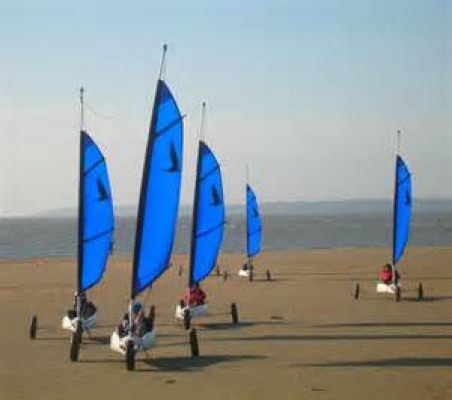 Char à voile à 4 km