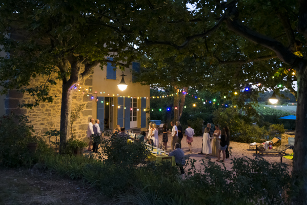 Terrasse des platanes gîte Bastide