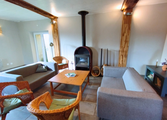 Salon avec cheminée