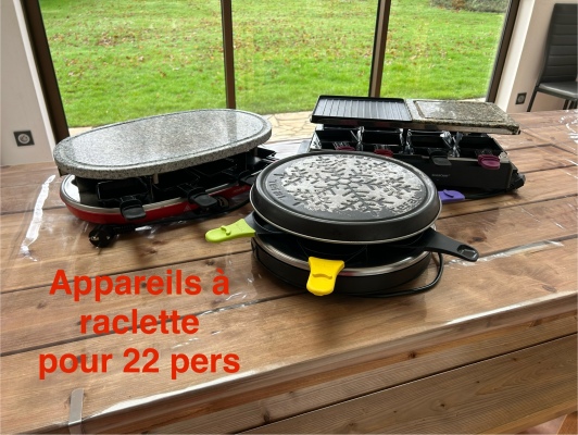 Appareils à raclette disponibles