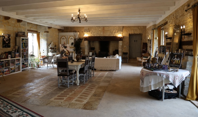 Chateau de Saint Chamarand, grand salon, ludotheque, evenements