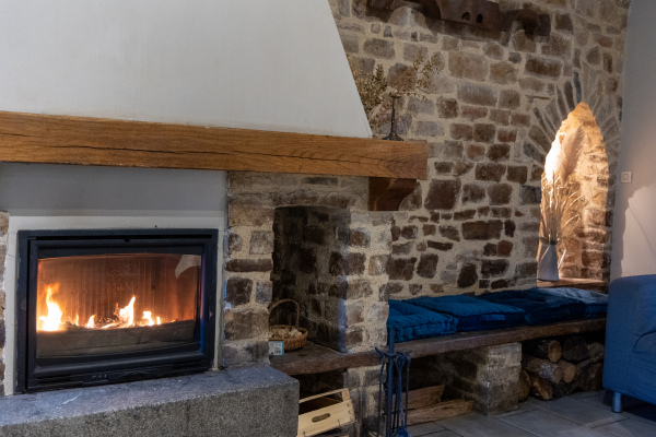 Coin autours du poêle dans les 2 gîtes