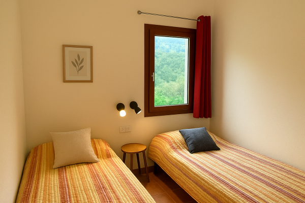 chambre lit simple cottage premium
