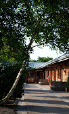 Terrasse devant les chambres