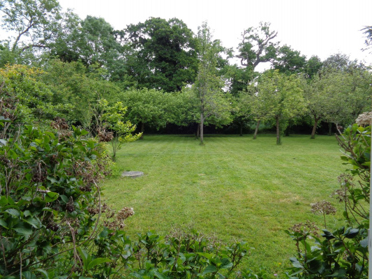 vue sur le jardin des chambres