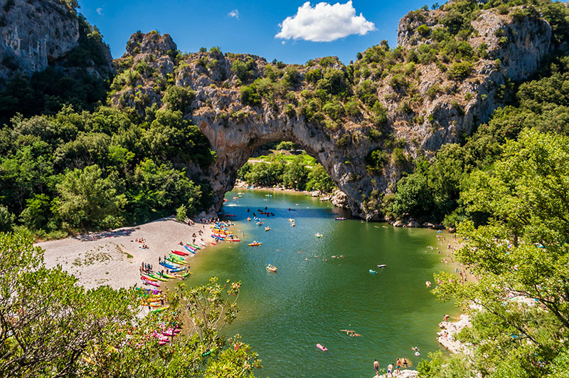 Le vallon pont d'arc et l'Ardèche